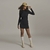 Vestido infantil feminino inverno Amofany com abertura nas costas 600452