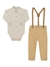 Conjunto body e calça de bebê elegante menino Paraíso 17833 Bege inverno na internet