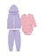 Conjunto de bebês feminino inverno três peças Nina Go 2231029
