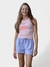 Conjunto Regata e Short Infantil Feminino Nina Go 2.223.080 Rosa / Roxo