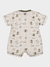 Romper menino dino em suedine Upi Uli 2168 Off White na internet