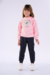 Blusa manga longa infantil feminina Kiki Xodó 2650136 rosa inverno