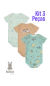 Kit 3 body Kiko Baby 12888 fazendinha