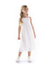 Vestido infantil menina reveillon Kiki Xodó 3100146 branco