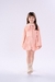 Sobretudo infantil feminino Kiki Xodó Rosa inverno