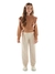 Calça infantil em moletinho menina Kiki Xodó 3700078 Off White - comprar online