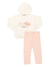 Conjunto em moletom infantil menina Vrasalon 395647 Off White na internet