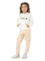 Conjunto em moletom infantil menina Vrasalon 395725 Branco inverno - comprar online