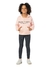Conjunto em moletom menina Vrasalon 395726 Rosa - comprar online