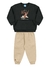 Conjunto infantil em moletom menino Kamylus 43751 Preto inverno - comprar online