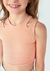 regata cropped Hering Kids infantil menina em ribana - Laranja - comprar online