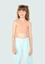 regata cropped Hering Kids infantil menina em ribana - Laranja