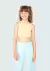 regata cropped Hering Kids infantil menina em ribana - amarelo