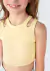 regata cropped Hering Kids infantil menina em ribana - amarelo - comprar online