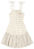 Vestido infantil menina Kamylus listrado 57151 Off White - comprar online