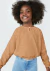 Blusa Manga Longa Infantil Menina Flamê - Marrom 5DWM Avelã