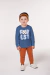 Camiseta infantil masculino manga longa Kiko e Kika 12176 Azul inverno menino