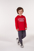 Camiseta infantil masculino manga longa Kiko e Kika 12191 Vermelho inverno menino