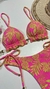 Biquíni Cortininha Estampado Rosa e Amarelo na internet