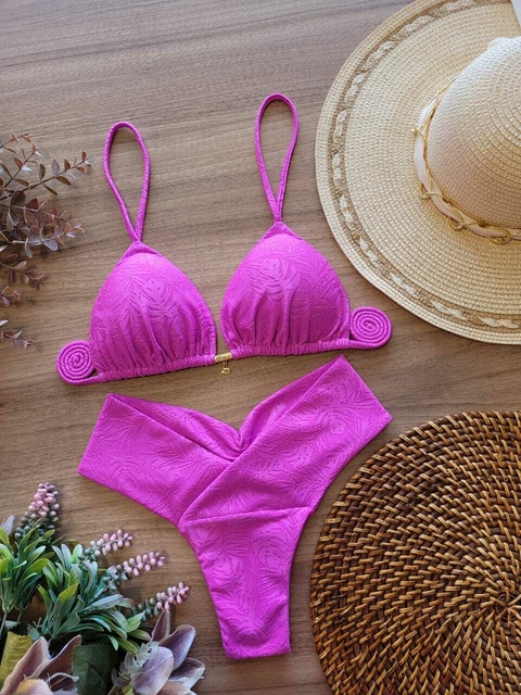 Biquíni Lipo Texturizado Rosa