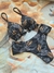 Biquíni Cortininha Preto com Folhagens e Calcinha Bombom - Glamour Boutique Moda Praia