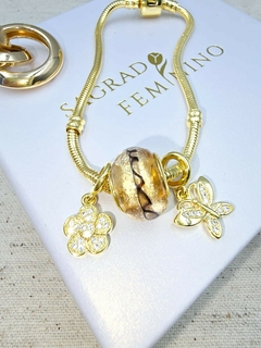 Pulseira Dourada Inspiração Pandora