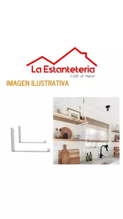 Mensulas BLANCAS de Hierro para Estante Repisa Industrial medidas 15/20/25/30 cm - comprar online