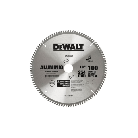 Lâmina 10" 100 Dentes para Alumínio DWA03220 - Dewalt