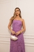 Vestido Longo Com Babado E Detalhe de Fenda Lateral, Valeria - comprar online