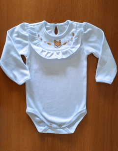 Imagem do Conjunto Body Algodão Egípcio Babadinho Bordado Calça Cotele