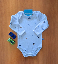 Kit 3 bodys Manga Longa Azul Escuro - loja online
