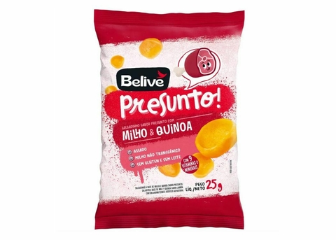 Salgadinho De Presunto Sem Glúten Sem Leite Com Vitaminas Belive 25g