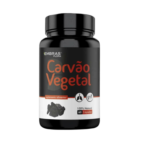 Carvão Vegetal Ativado 60 cáps