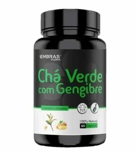 Chá Verde com Gengibre 60 Cápsulas