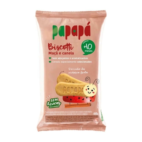 Biscotti Biscoito Infantil Papapá Sabor Maça e Canela 60g - comprar online