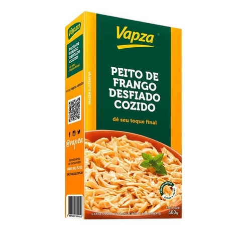 Peito de Frango Desfiado Cozido Vapza 400g - comprar online