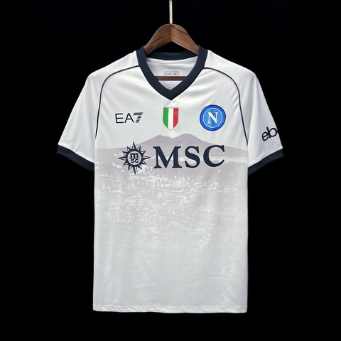 CAMISA DE TREINO SSC NAPOLI 23/24 - TORCEDOR MASCULINA - BRANCO