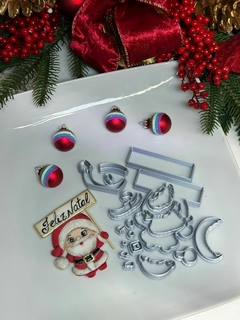 Cortador papai noel Corpo Inteiro com placa na internet