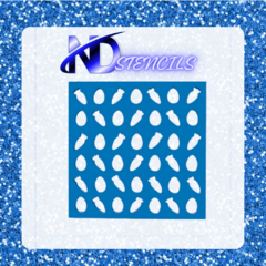 TEXTURA ESTÊNCIL - CENOURA E OVO - MOD 2