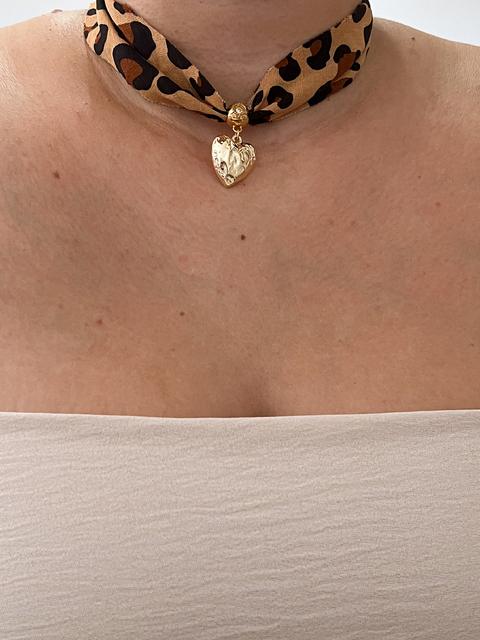 Choker tecido onça - comprar online