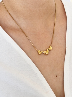 Collar tres corazones - comprar en línea