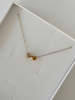 Collar dos corazones - comprar en línea