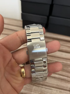 Imagem do Relógio Tag Senna 100% Funcional Aço Prata - Preto Amarelo