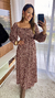 Vestido estampado animal print Marsala - comprar online