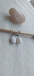 aritos gotitas cuarzo blanco nieve - comprar online