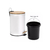 Lixeira 5L Fluted Preta Elegante e Compacta