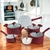 Conjunto Panela 5PC Vermelho Hércules Com Bowl Saladeira de Brinde na internet