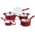 Conjunto Panela Hercules Vermelho 5 Peças - comprar online