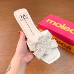 Moleca Rasteirinha Macia Confortavel Ref 5462.149 Branco