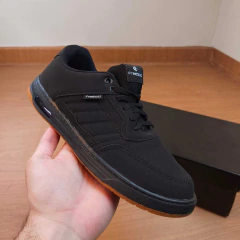 Tenis Masculino Todo Preto Leve Versatil Moderno Estiloso